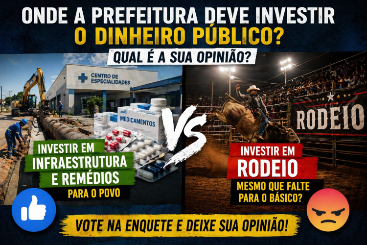 Na sua opinião, onde a Prefeitura deve investir o dinheiro público?