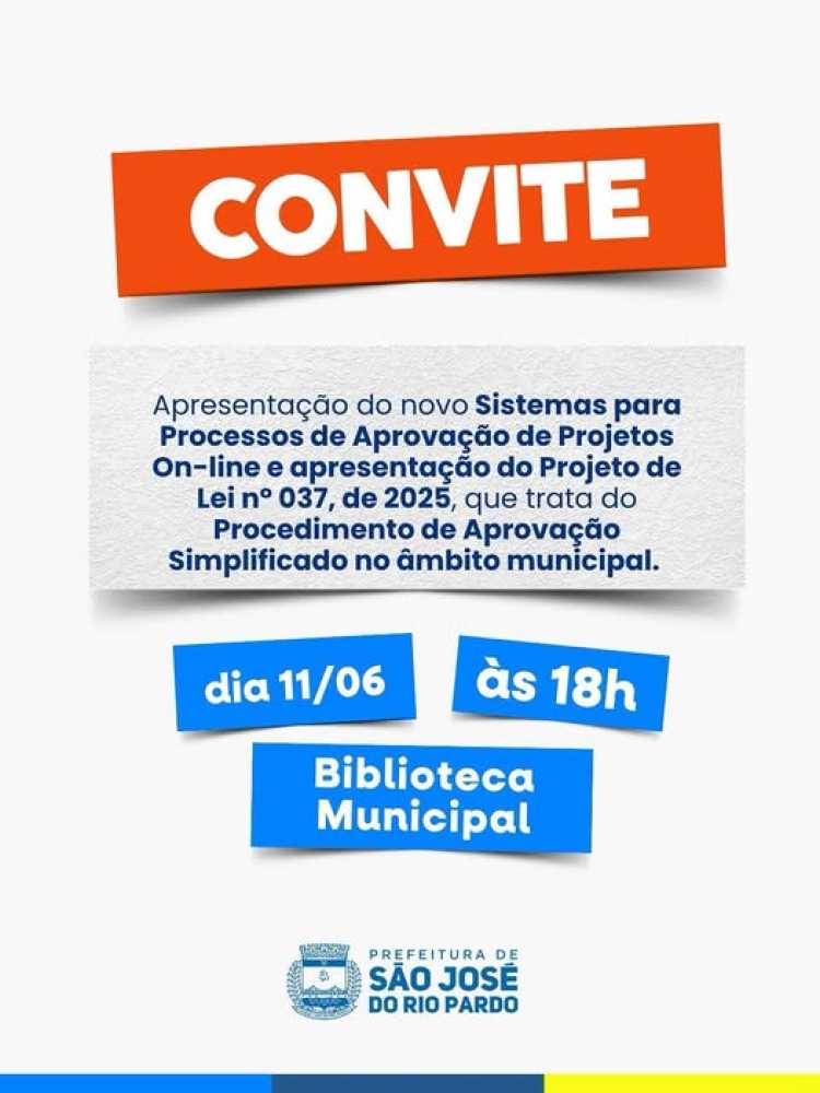 Apresentação do novo sistema de aprovação de projetos on line