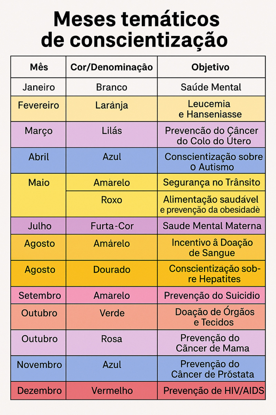 Rafael Kocian e Priscila Abreu promovem lei que institui meses temáticos 