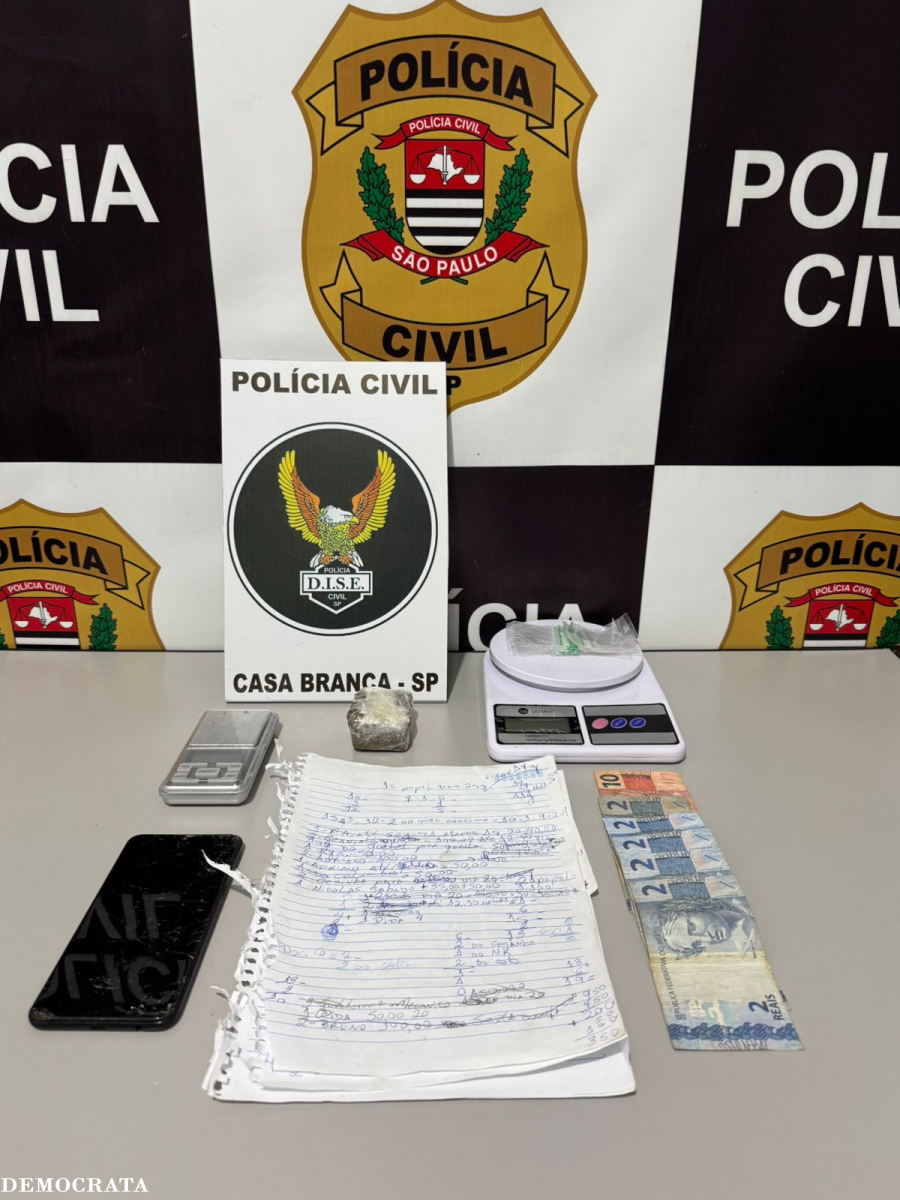 DISE prende jovem por tráfico de drogas no Parque São Paulo, em Casa Branca