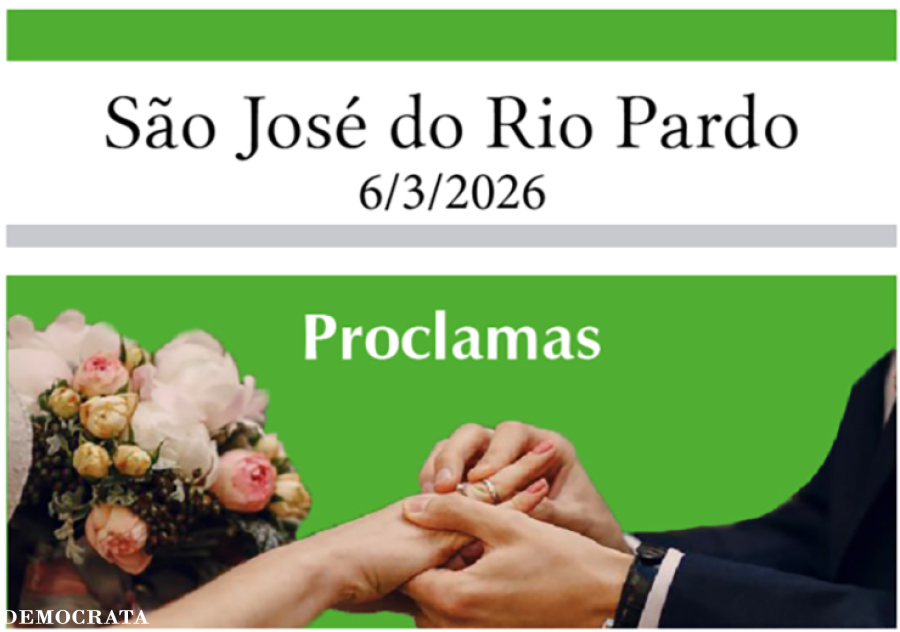 EDITAL DE PROCLAMAS - 6/3/2026