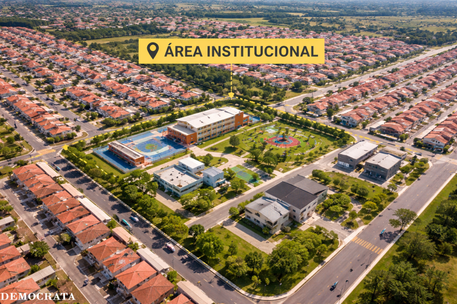 O que é “área institucional” em loteamentos urbanos e para que ela serve?