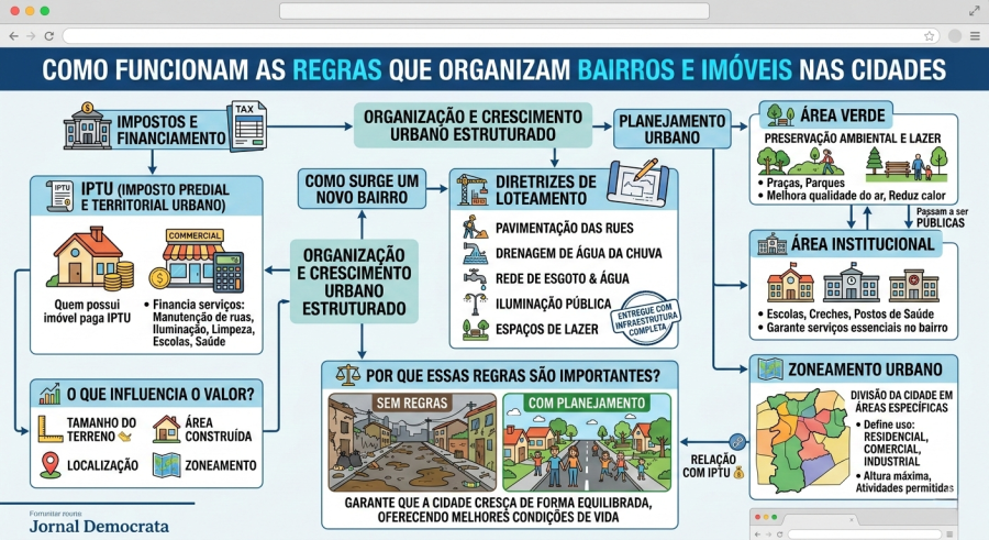 Entenda como funcionam as regras que organizam bairros e imóveis nas cidades