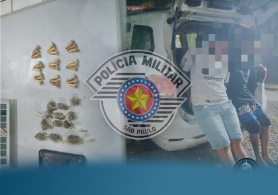 Perseguição policial termina com homem preso e adolescente apreendido por tráfico em São José do Rio Pardo