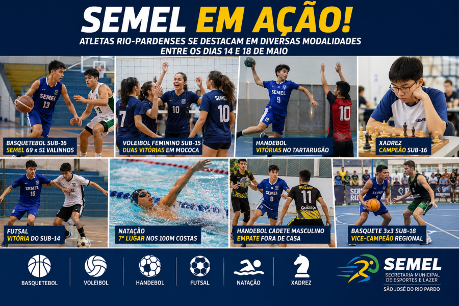 SEMEL participa de maratona esportiva e conquista vitórias em diversas modalidades na região