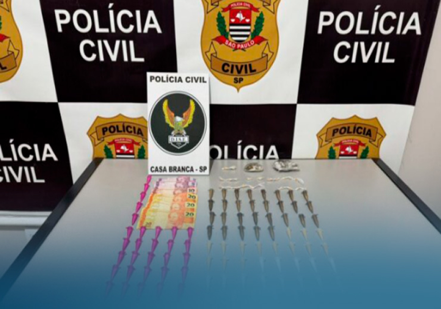 Homem é preso em flagrante por tráfico de drogas durante operação da DISE em São José do Rio Pardo
