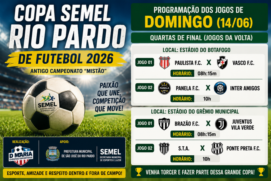 Copa SEMEL RIO PARDO entra na fase decisiva neste domingo