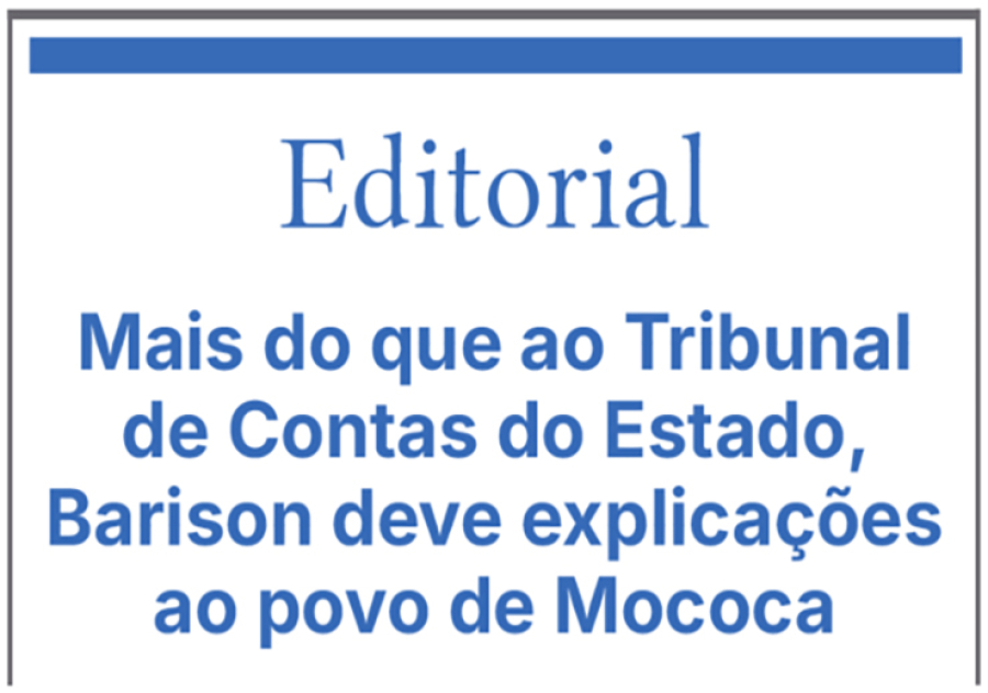 Mais do que ao Tribunal de Contas do Estado,  Barison deve explicações ao povo de Mococa