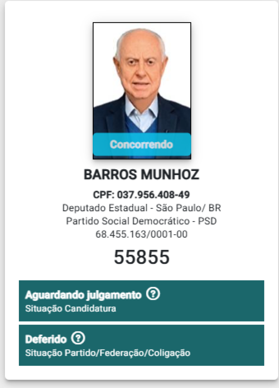 MPE impugna registro de candidatura de Barros Munhoz por pendências documentais; defesa afirma que certidões foram sanadas
