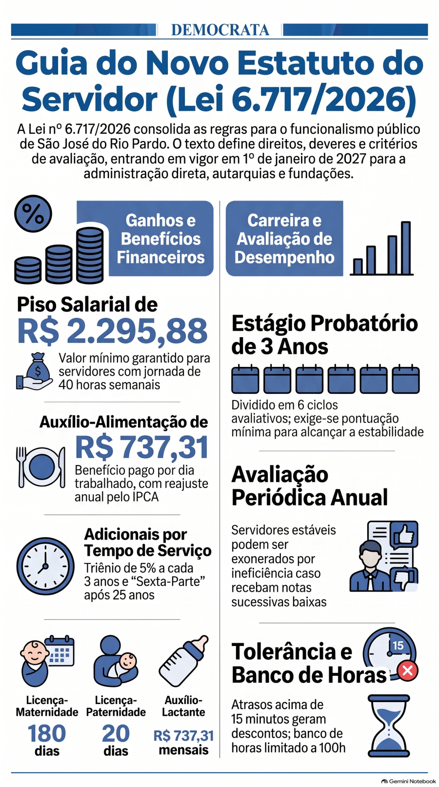 Novo estatuto dos servidores: saiba o que muda na  prefeitura de São José do Rio Pardo a partir de 2027