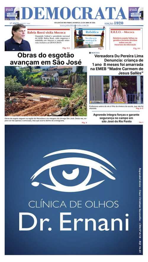 Jornal DEMOCRATA edição 1920 de 26 de abril de 2026