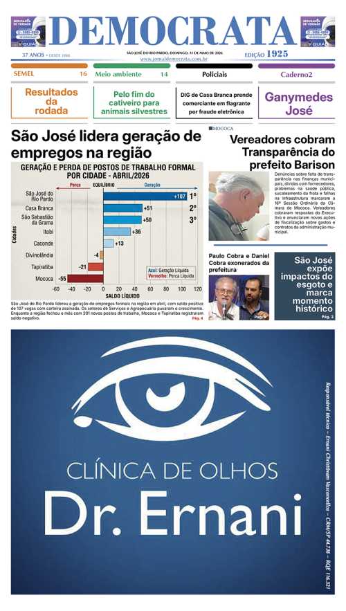 Jornal DEMOCRATA edição 1925 de 31 de maio de 2026
