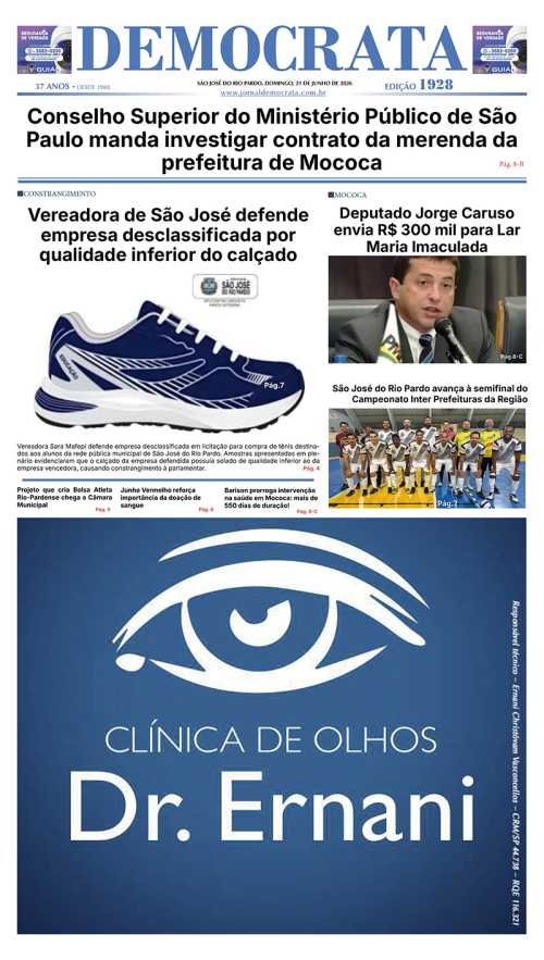 Jornal DEMOCRATA edição 1928 de 21 de junho de 2026