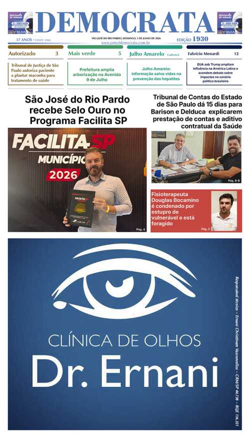 Jonal Democrata, edição 1930 de 5 de julho de 2026